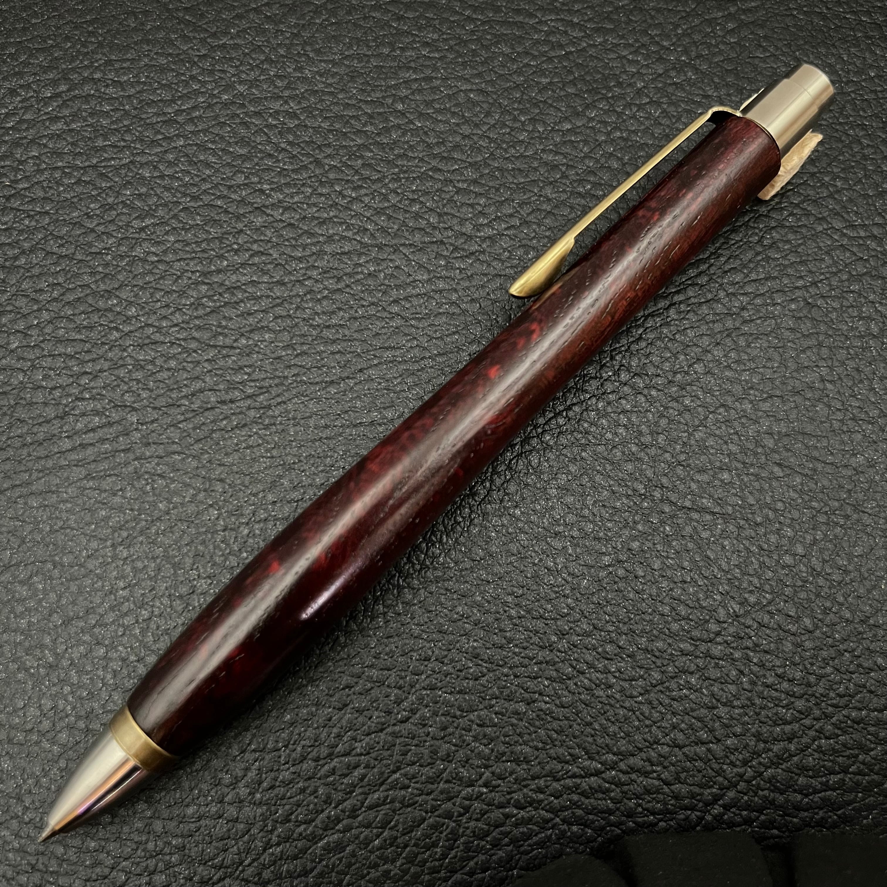 Woodpen craft 蘇芳染綾欅13mm ボールペン木軸ペン