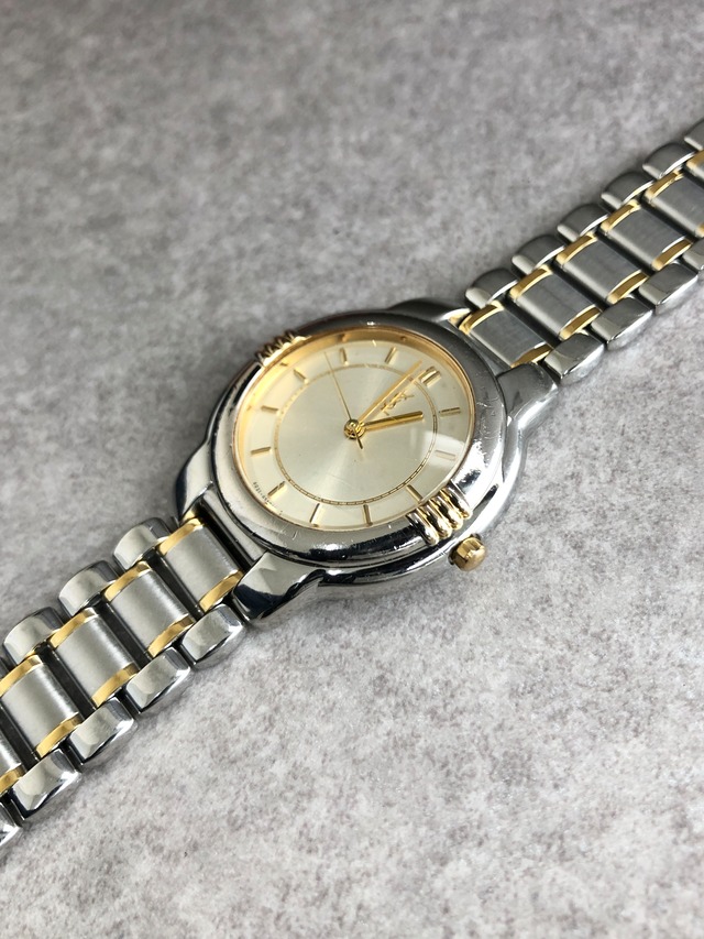 Yves Saint Laurent イヴ・サンローラン 腕時計 シルバー YSL ステンレススチール クウォーツ 6031-G11246TA vintage ヴィンテージ オールド 4au7x6