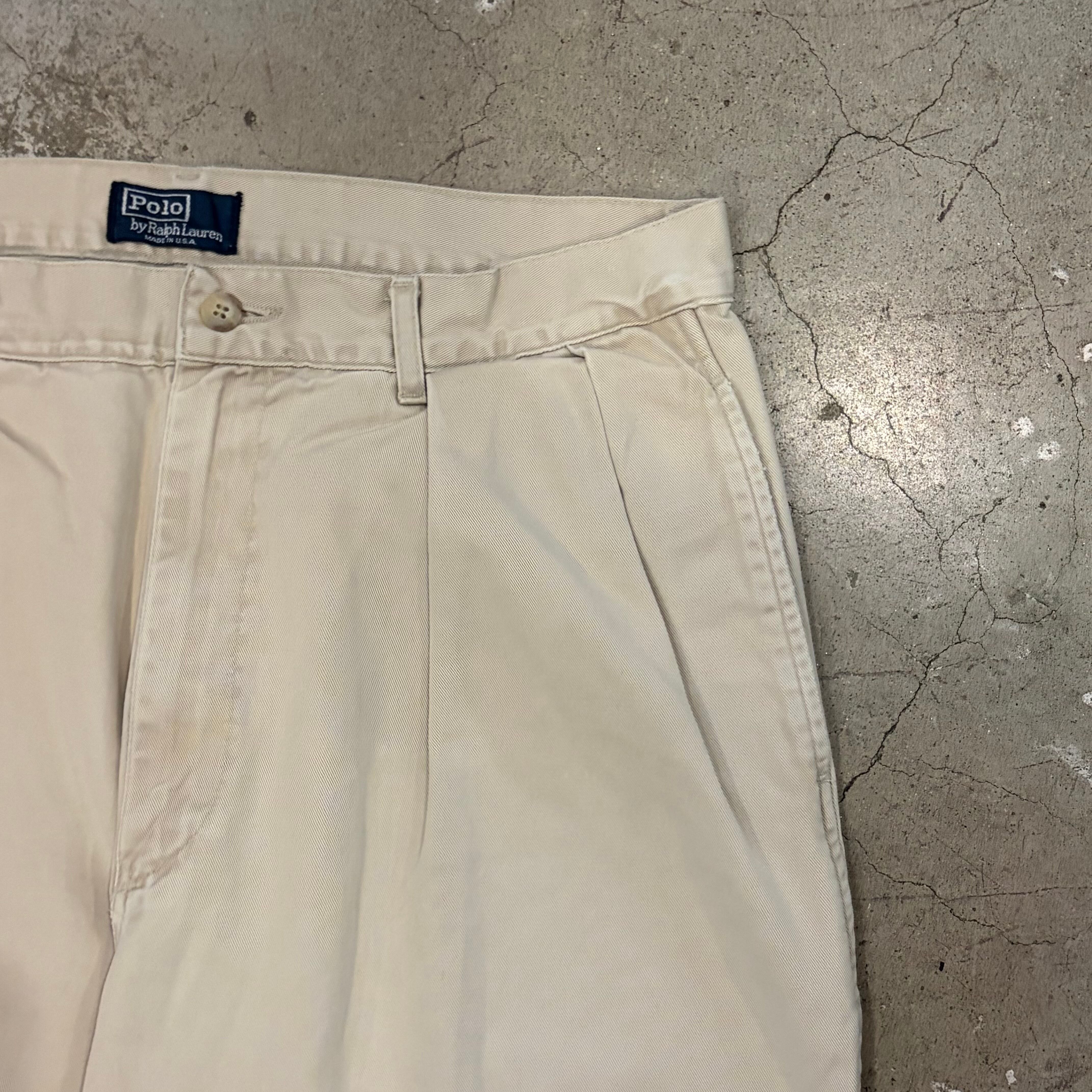 90s POLO by Ralph Lauren 2tuck chino pants (made in U.S.A) | 仙台
