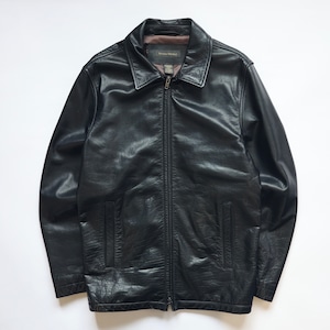 1999 BANANA REPUBRIC DOUBLE ZIP LEATHER JACKET