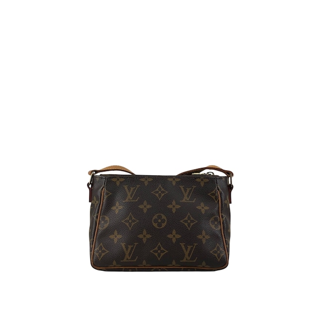 LOUIS VUITTON ルイヴィトン モノグラム ショルダーバッグ ブラウン PVC レザー vintage ヴィンテージ オールド  53bcj4