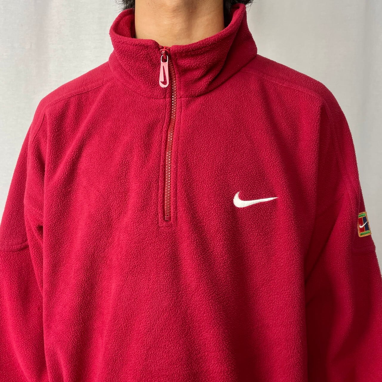 90年代 NIKE ナイキ フリースプルオーバー ハーフジップ メンズ2XL