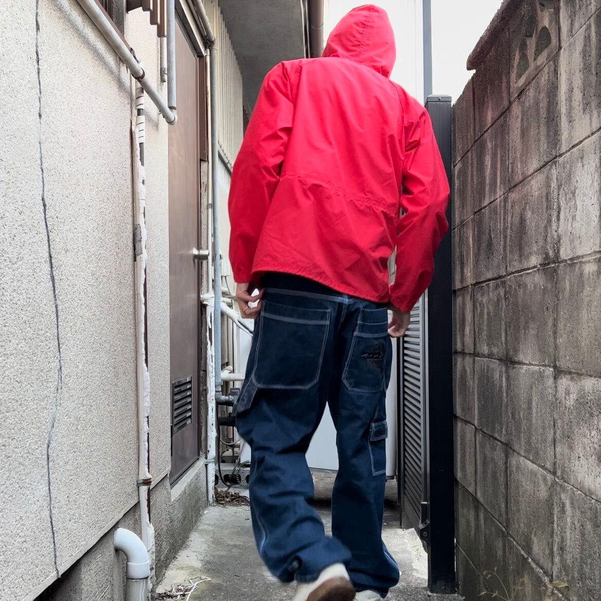 80s “L.L. Bean” red anorak parka made in usa 80年代 エルエル