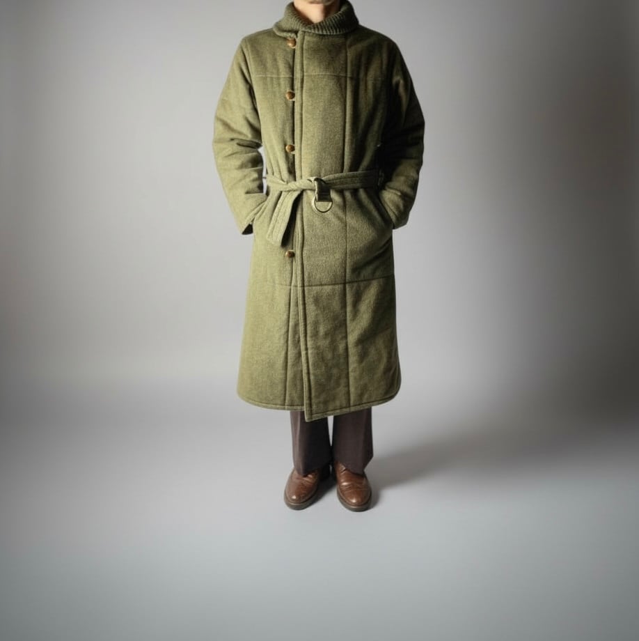 80's-90's SCHNEIDERS LODEN CLOTH BELTED COAT (Made In Austria