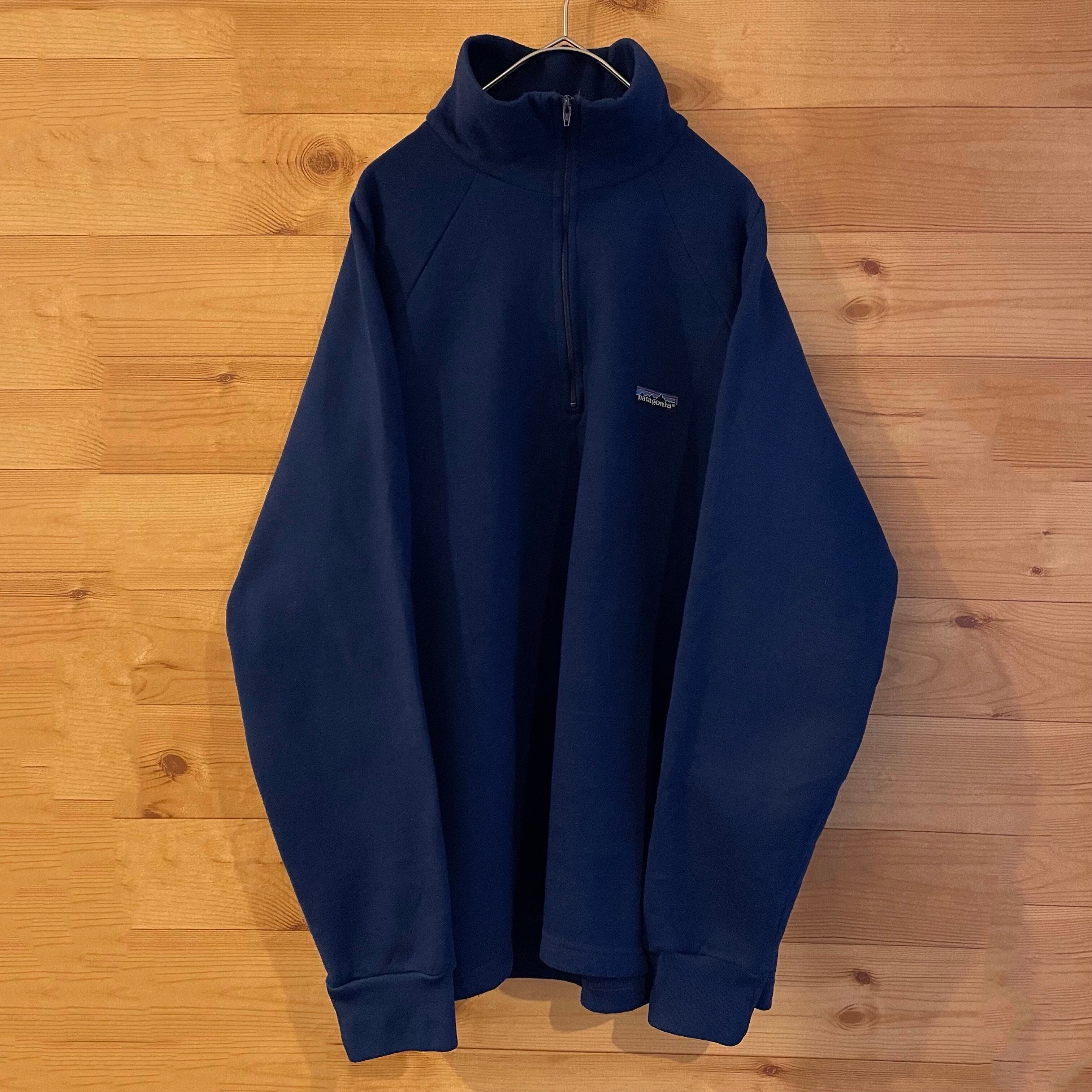 【キャプリーン】パタゴニア　Patagonia　ハーフジップ　USA製　青　S