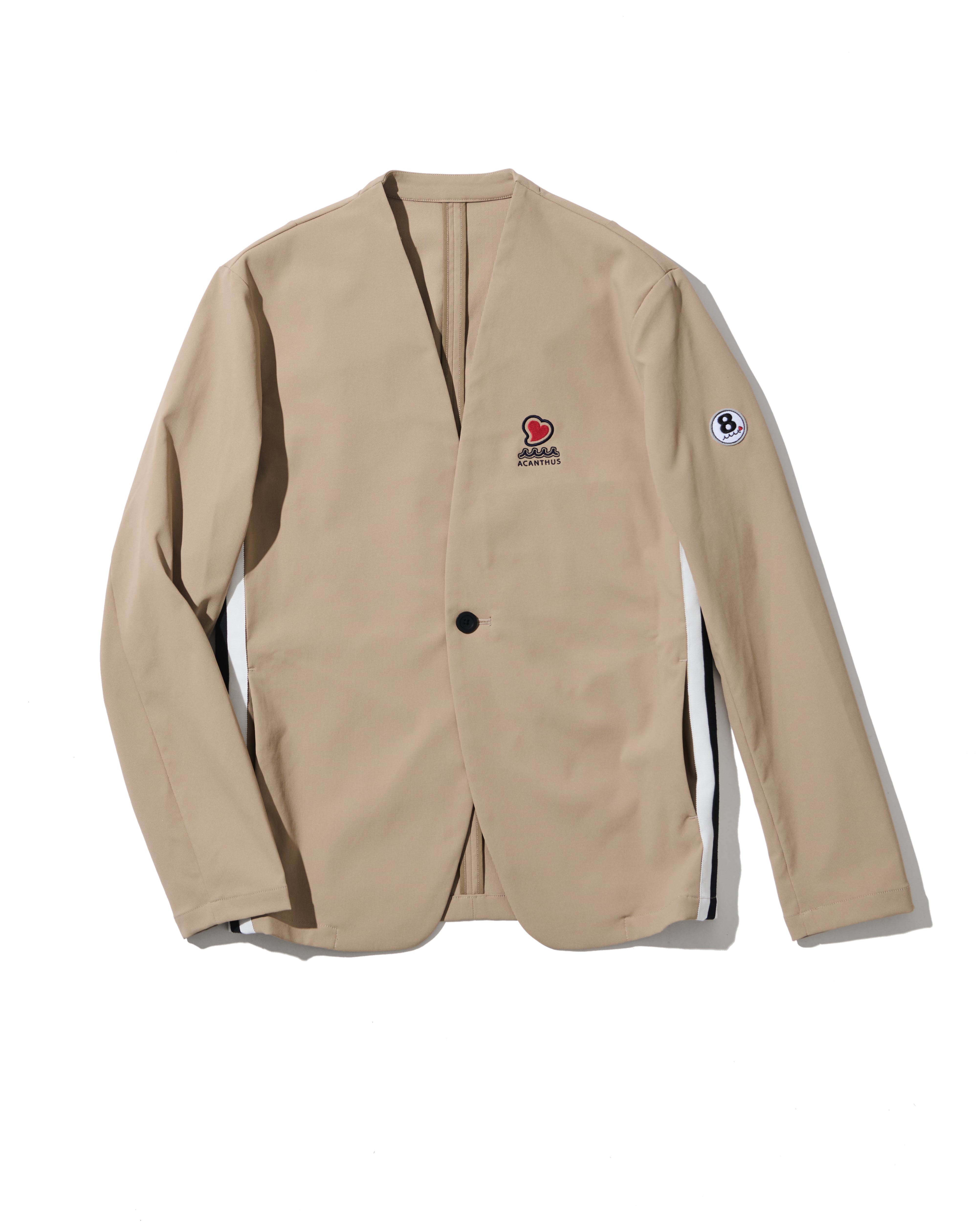 MUTA MARINE ホワイトジャケット サイズ8 muta MARINE × ACANTHUS sweet ノーカラージャケット | ACANTHUS
