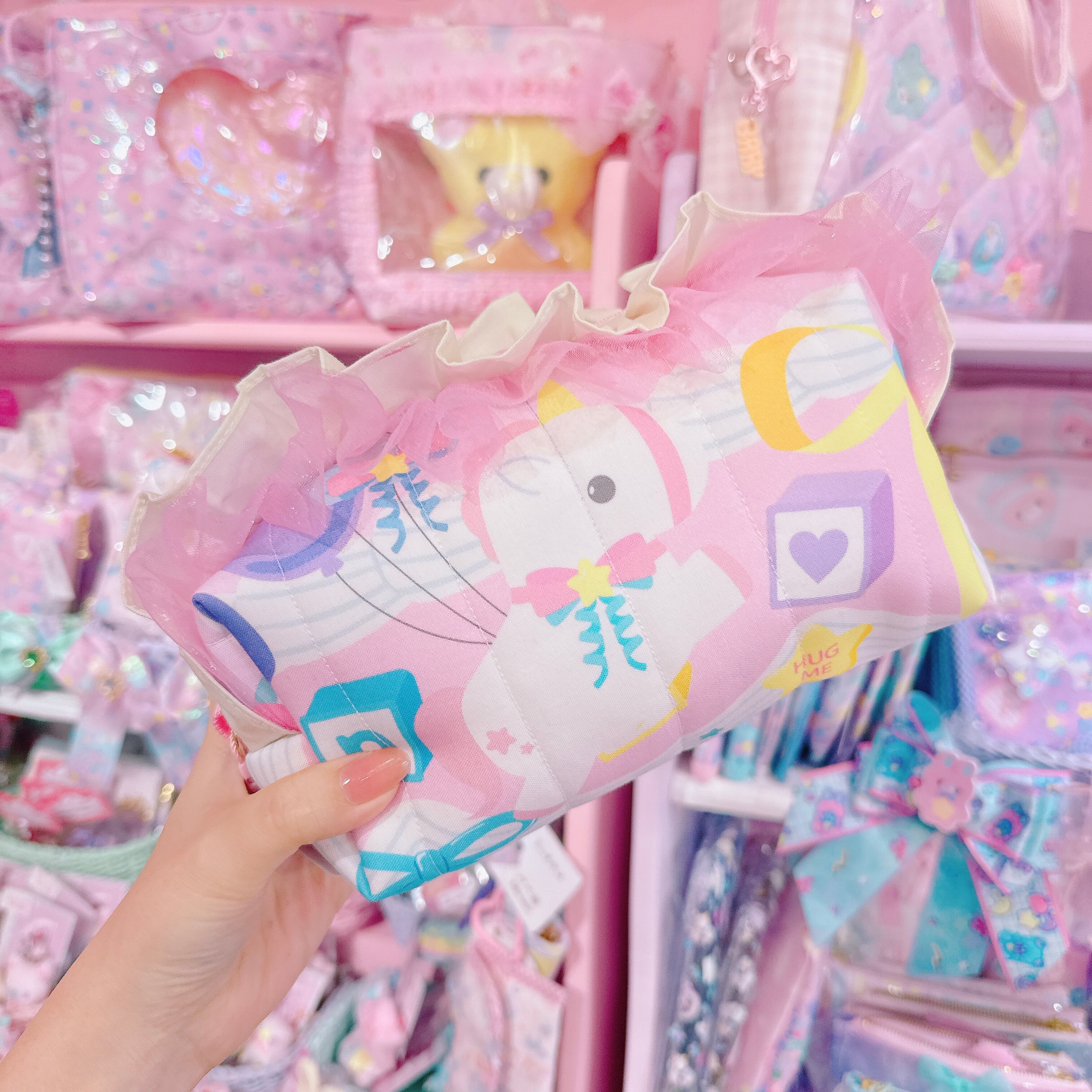 【D8】79-9フリルBOXポーチ