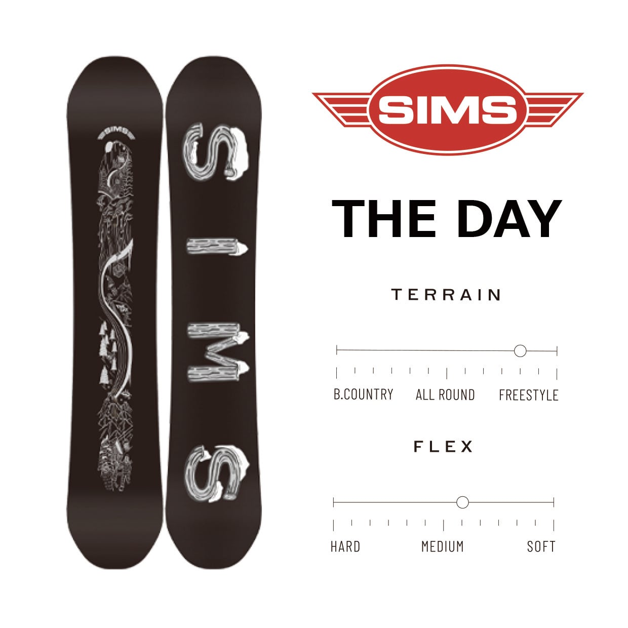 【新品】スノーボード　SIMS(the day)スポーツ/アウトドア