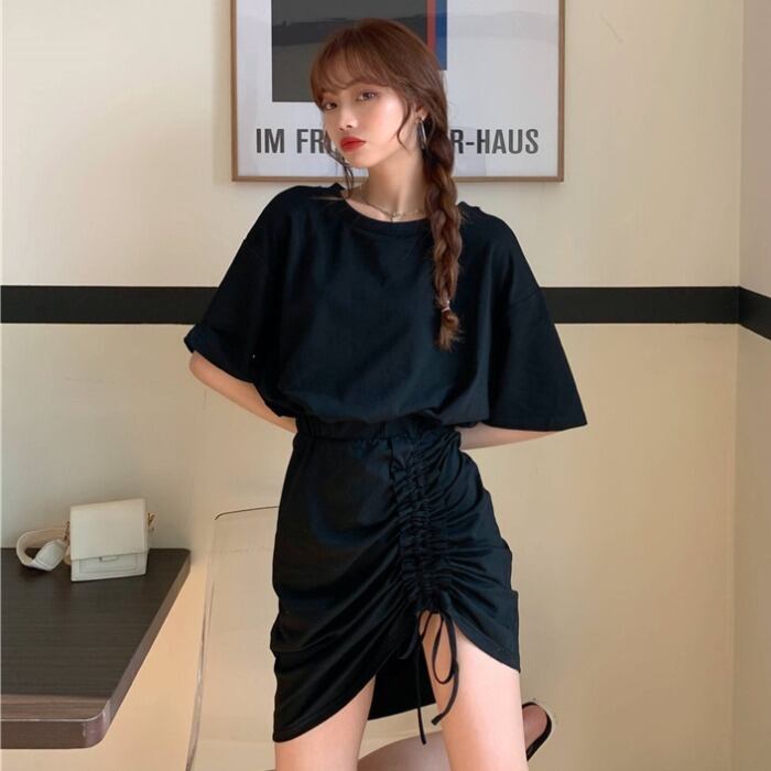 スプリングショートブラック 春物 スカート 1号婦人39507110491