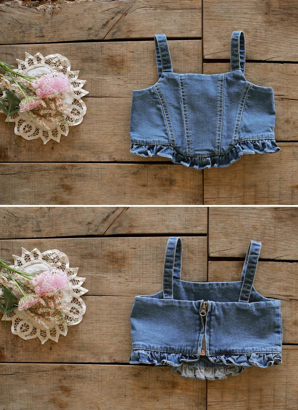 sold out» flo ロシャデニムビスチェ rosha denim bustier 2colors