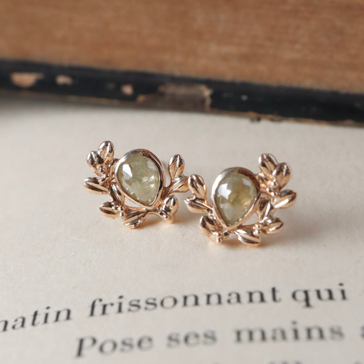 アメトリン 香水瓶モチーフピアス 【受注製作】 | DoubleMoon jewelry