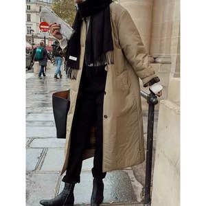 ミドル丈 オーバーサイズ 中綿入りコート 2color W01409