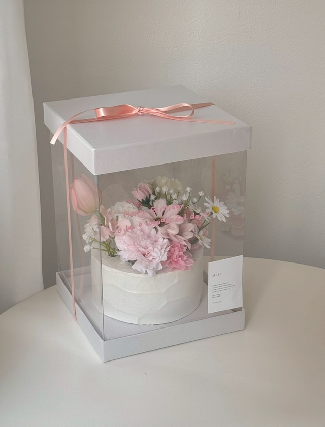 Fake cake box flower -03-