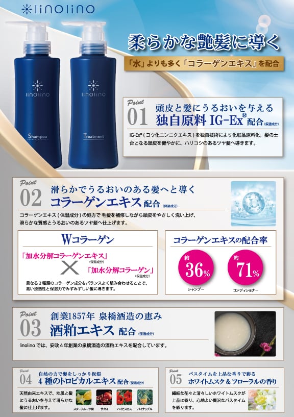 linolino美容液トリートメント 300g | Jcos ネットショップ