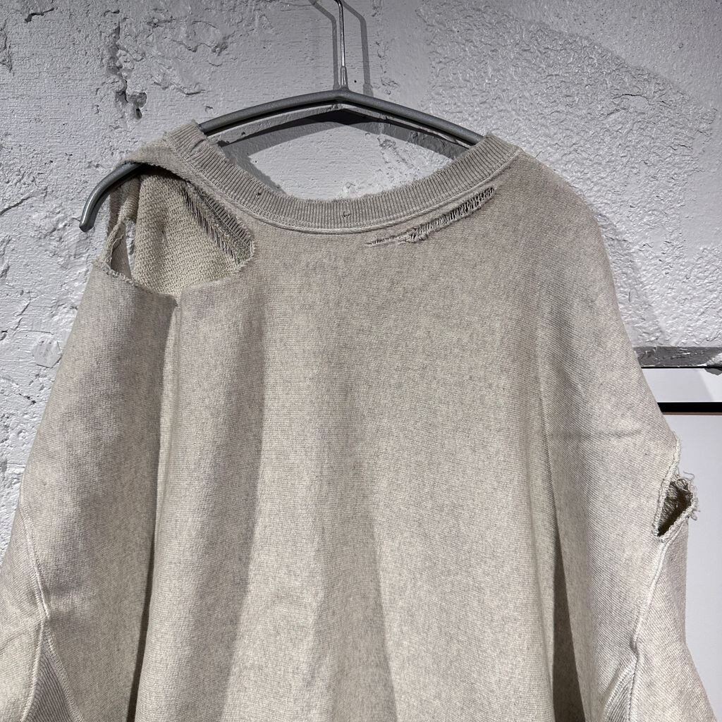ANCELLM アンセルム24AW CRASH OVER SWEAT SIZE1 24aw ANCELLM 2 白