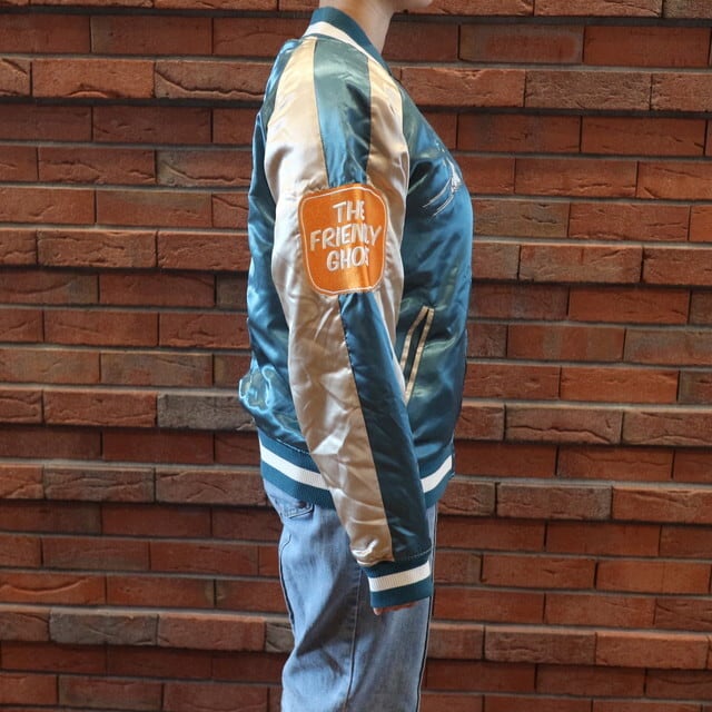 未使用級★キャスパー★スカジャン★Casper★キャラジャン★刺繍★ユニセックス キャラジャン】 キャスパー ゴーストルック スカジャン（Lサイズ