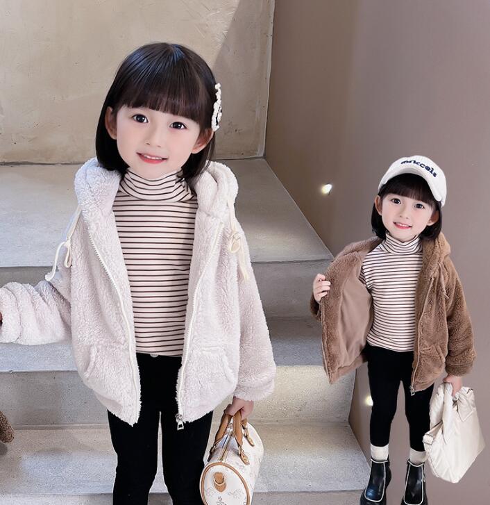 2021秋冬新作☆子供服☆コート☆トップス☆キッズ女の子☆韓国風☆無地