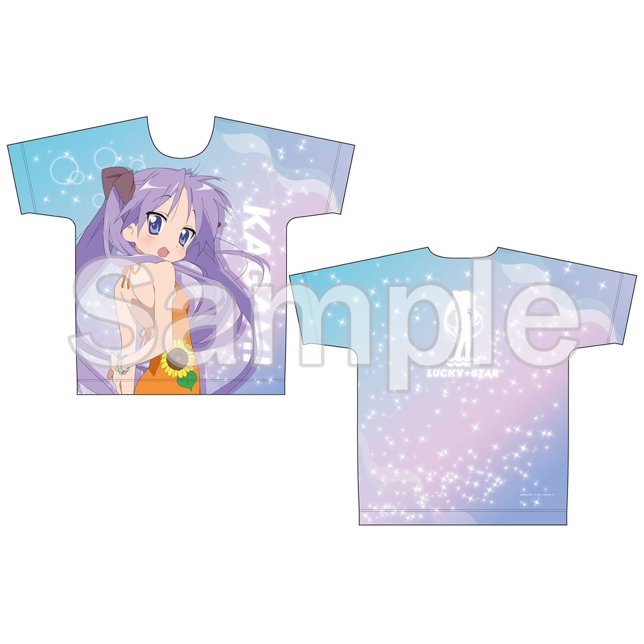 【4571576729146受注生産】らき☆すた フルグラフィックシャツ 柊かがみ(水着) L