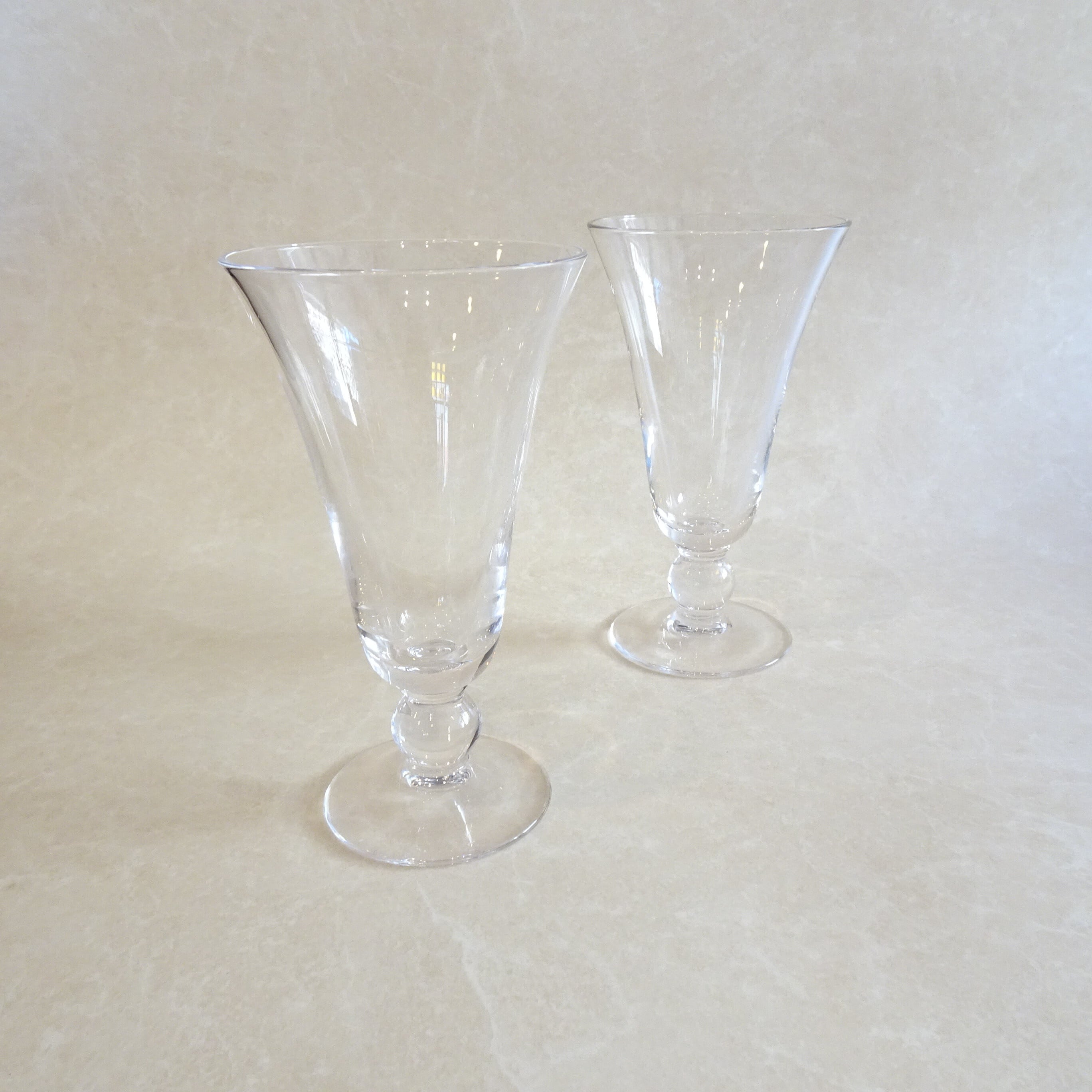 未使用 球体ステムのパフェグラス2個セット