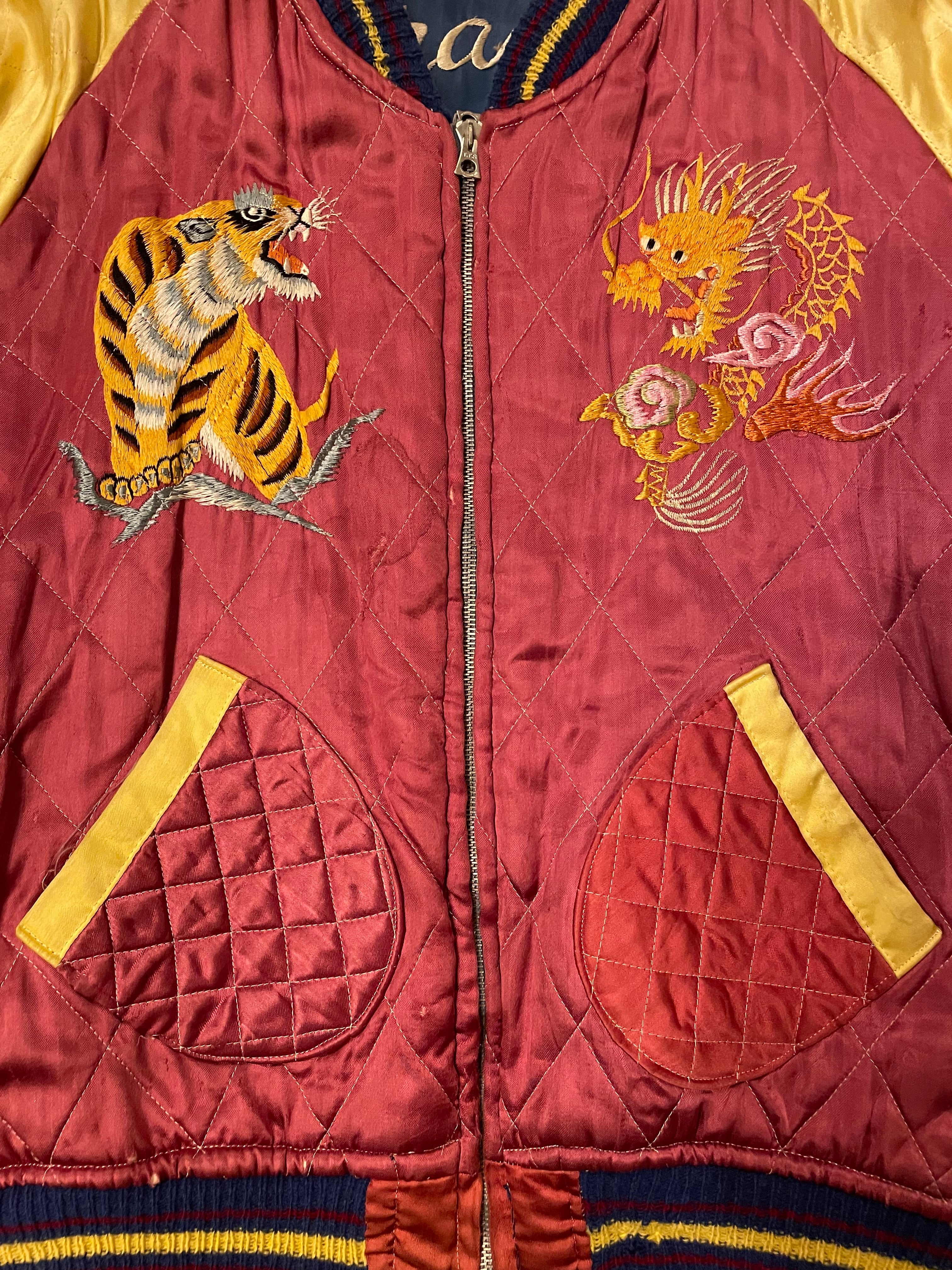 パチポケ!! 40年代 vintage souvenir jacket スカジャン スーベニア ...