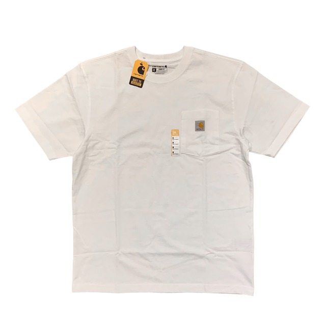 Terapi Autonomi Kina Carhartt Loose Fit Heavyweight Short Sleeve Pocket T-Shirt "WHITE" (カーハート  ルーズフィット ヘビーウェイト ポケット Tシャツ ポケT) | WhiteHeadEagle