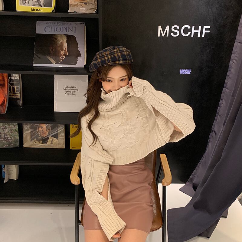 ショート ショート丈 ミニ ミニ丈ニット セーターレディーススタイル