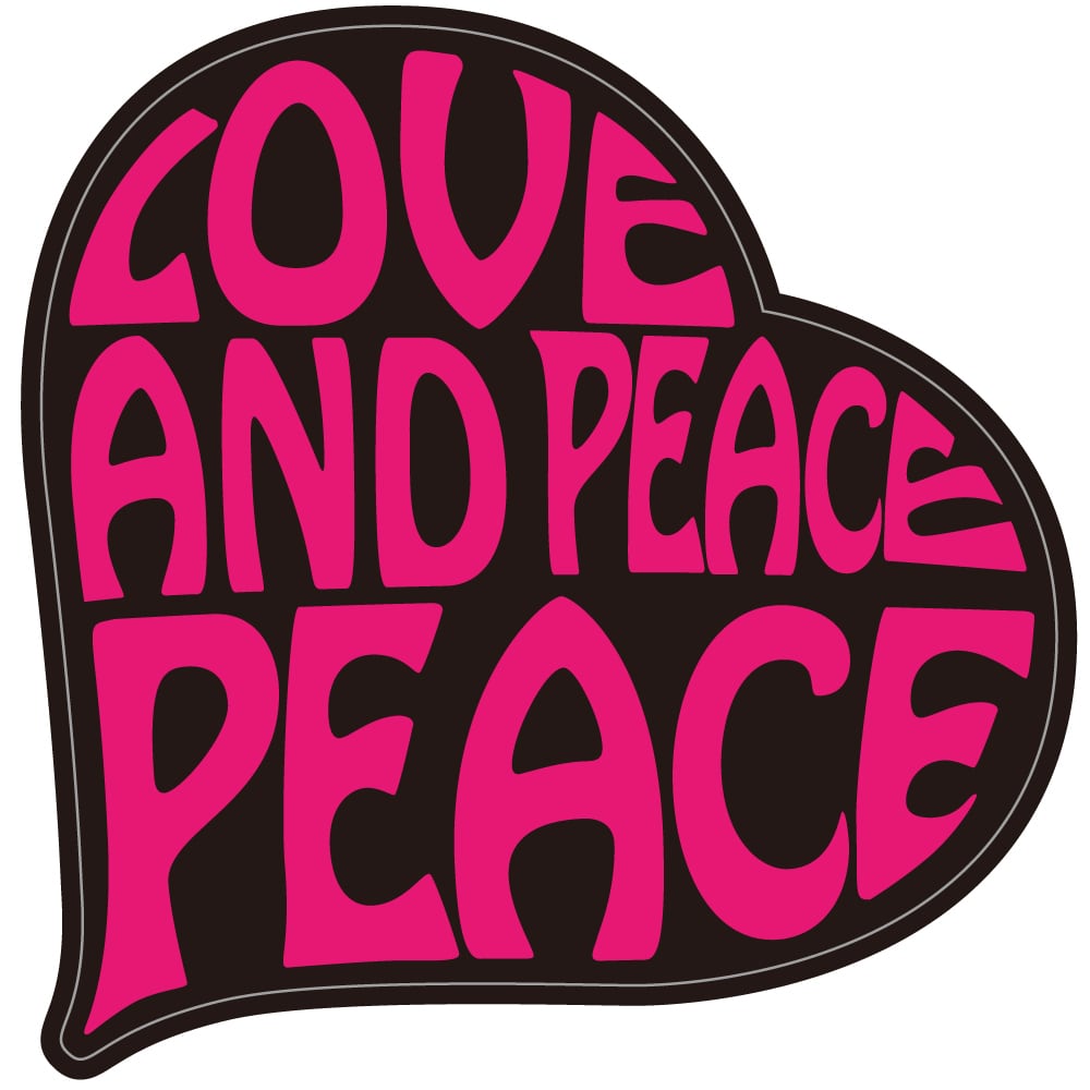 080 LOVEPEACE!! "California Market Center" アメリカンステッカー スーツケース シール Ymarket メッセージステッカー love peace hope