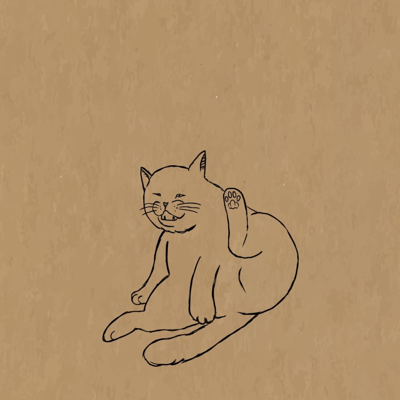 愛すべき猫たち「んあ？」｜イラストペーパー(ダウンロード版)
