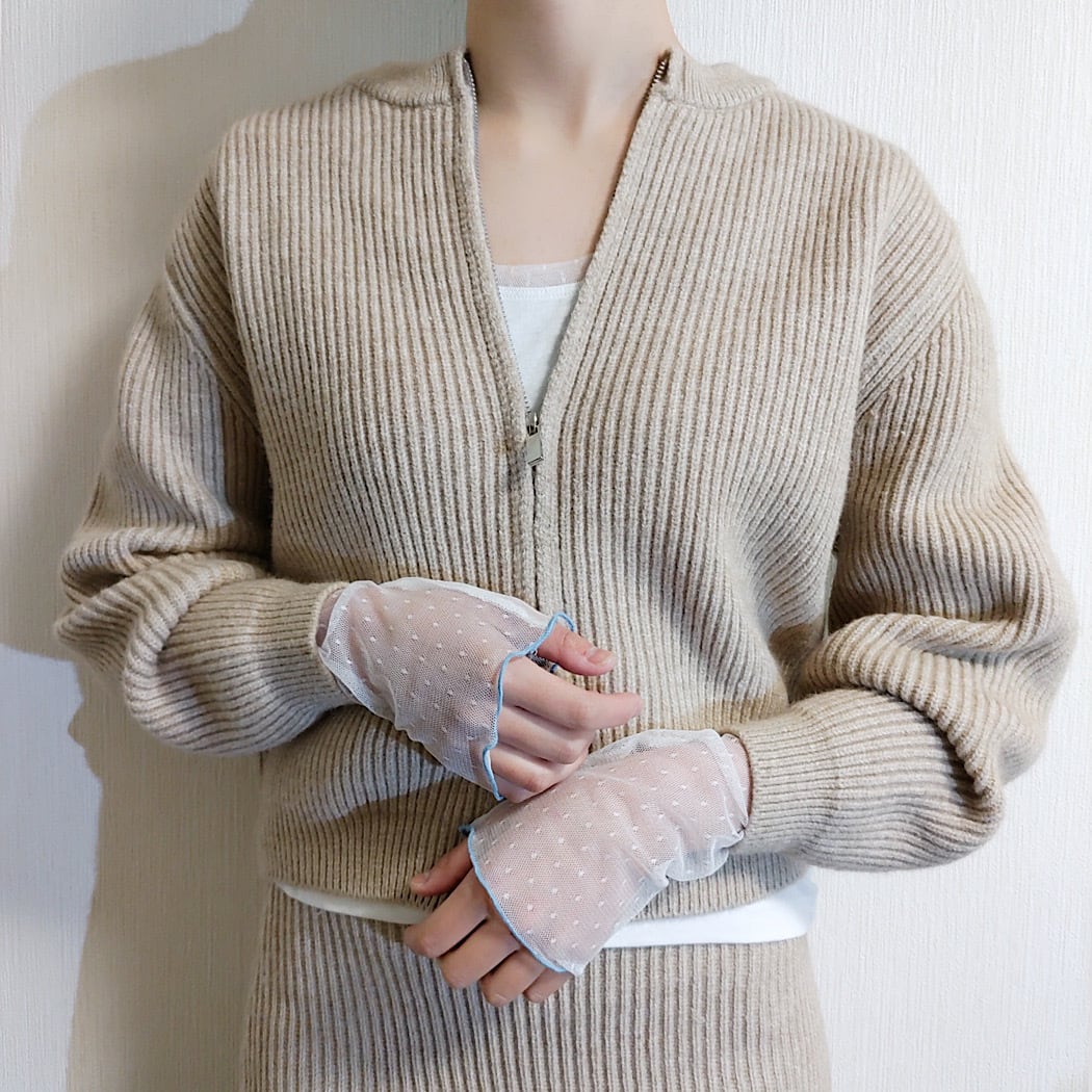 【WEB限定・セットアップ対応アイテム】ノーカラージップカーデ