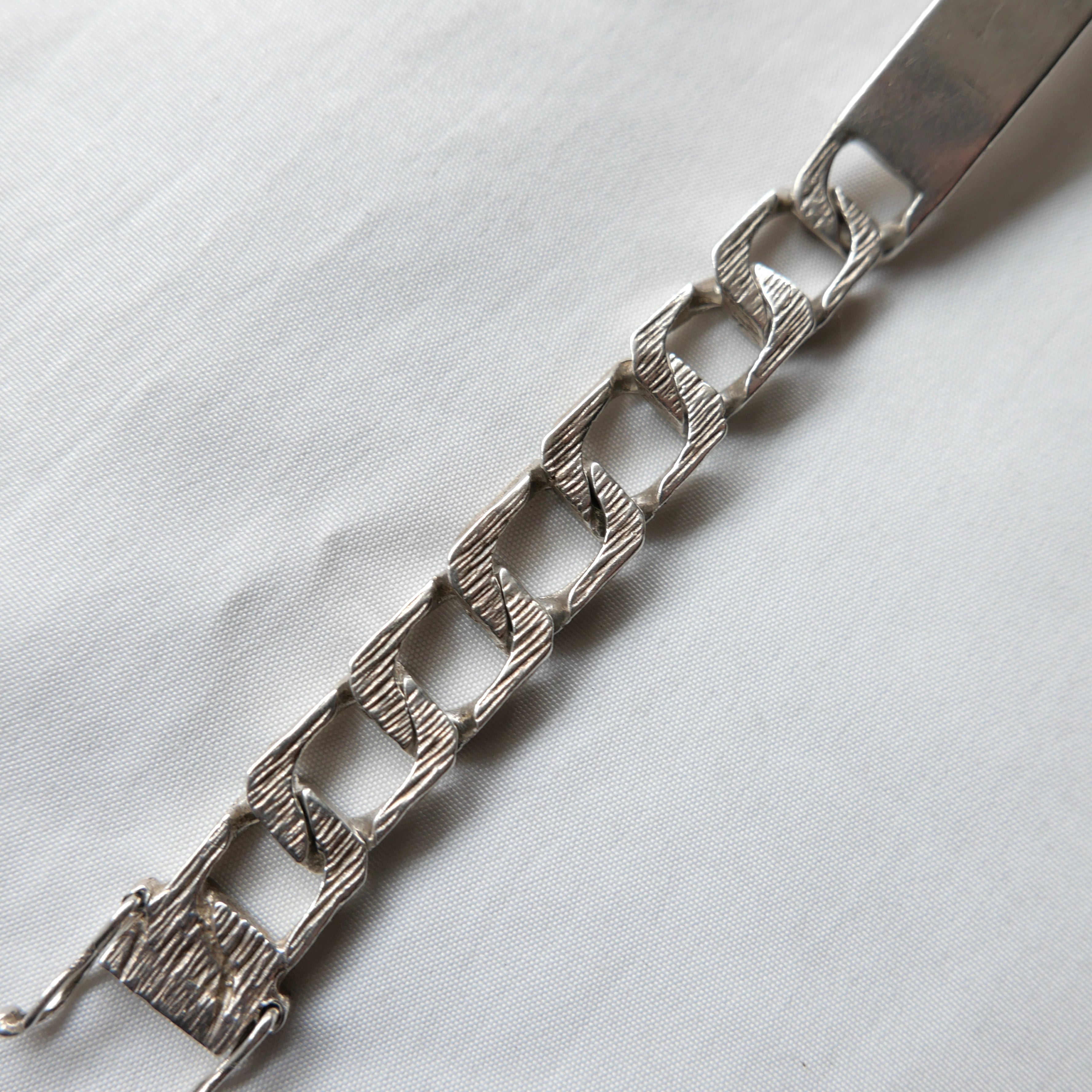 BRITISH VINTAGE SILVER925 ID BRACELET | safarionline