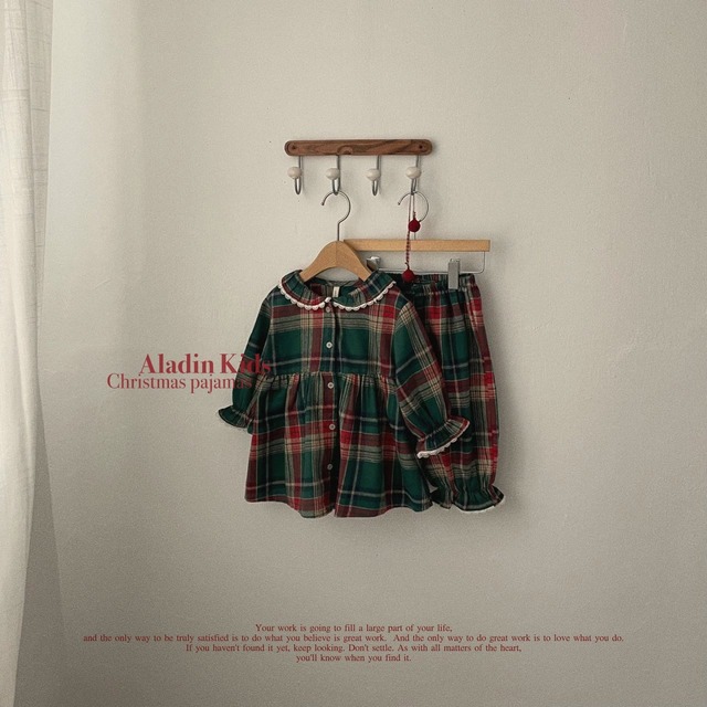 【取寄】aladin｜christmas pajama set (girl)｜クリスマスパジャマセット（女の子）｜XS-XL｜kids｜25 winter