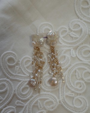Pearl & Bead Embroidered Shell
