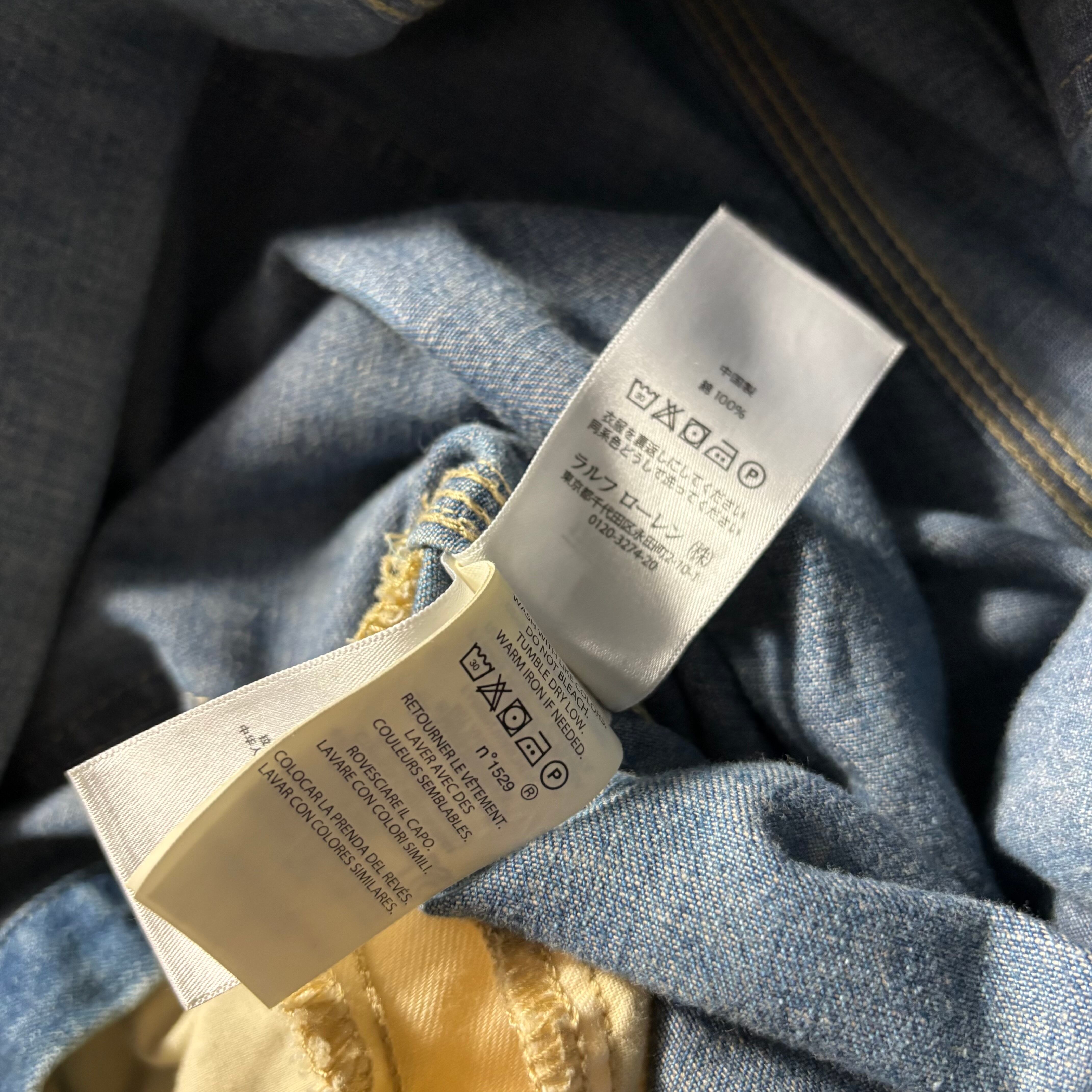 POLO RALPH LAUREN repaired denim overalls | NOIR ONLINE