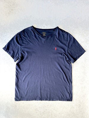 Polo Ralph Lauren ポロ ラルフローレン ネイビー Vネック ポニー刺繍 Tシャツ