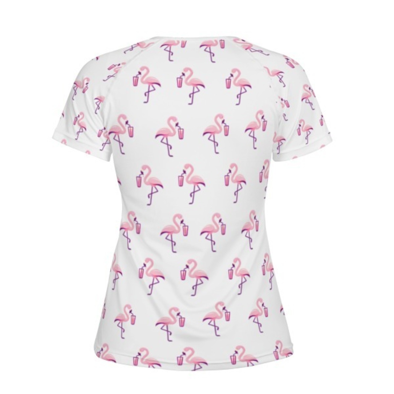 Women's All-Over Print T shirt White 4285