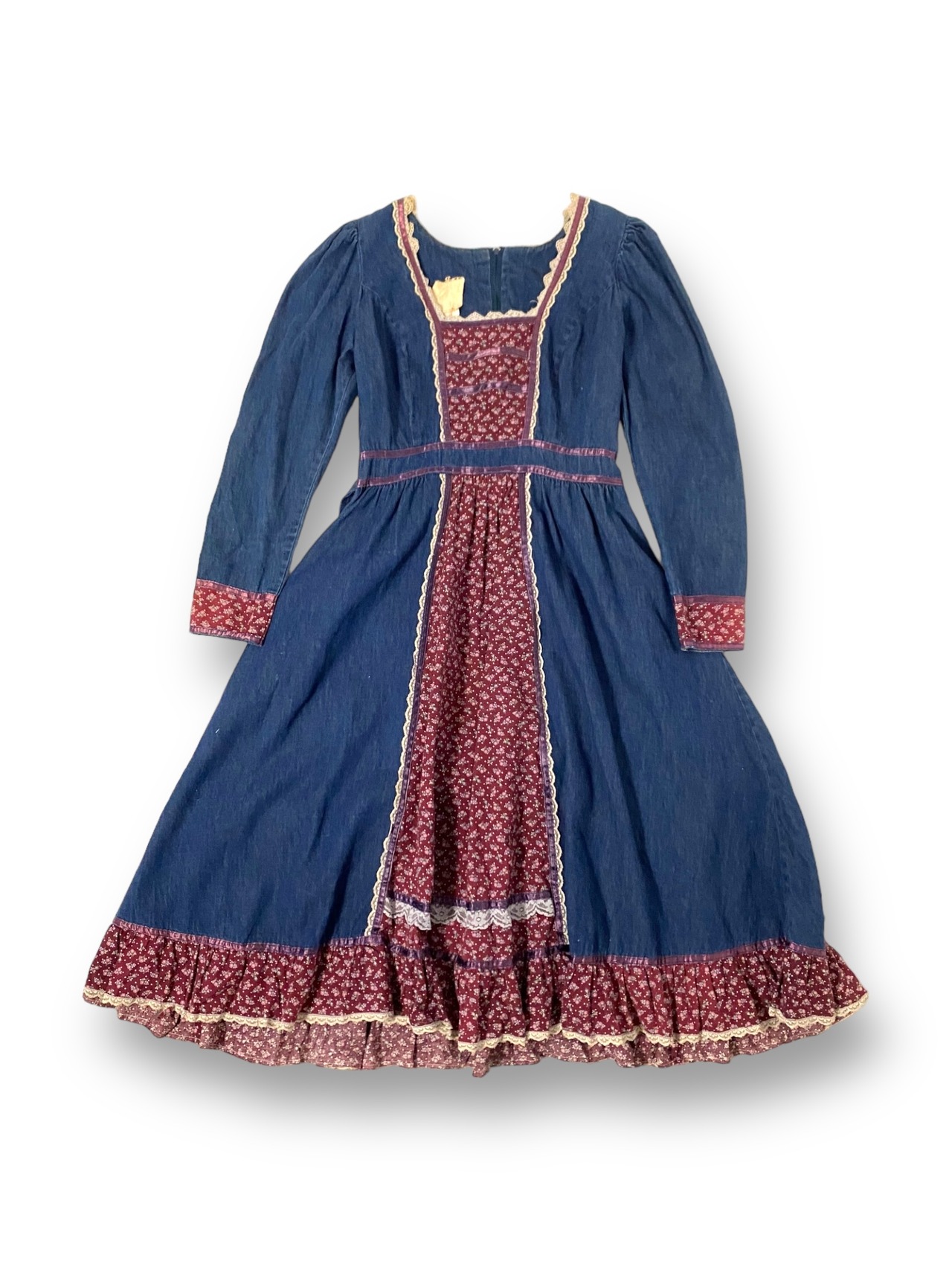 80’s “JESSICA MCCINTOCK” Romantic cotton dress Made in U.S.A