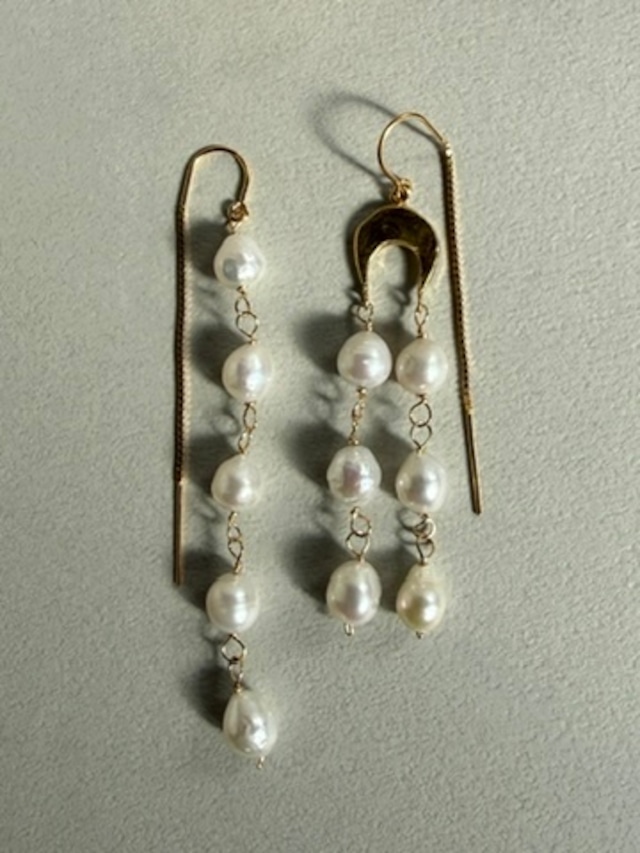 淡水パールK14GFピアス(ペア) | RUKUS