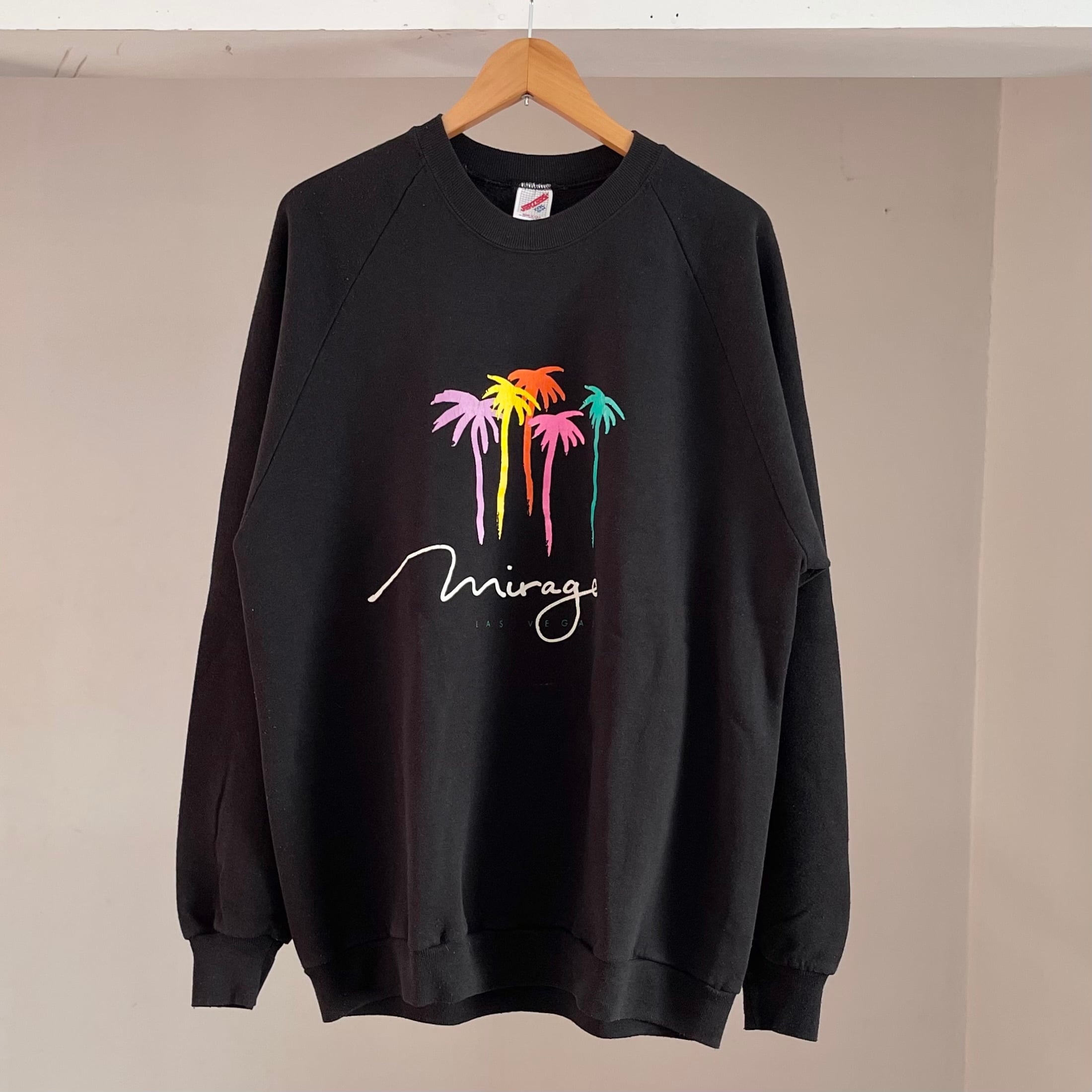 【Sz:XXXL】90s JERZEES 「 Las Vegas」 ラグランスリーブスウェット MADE IN USA
