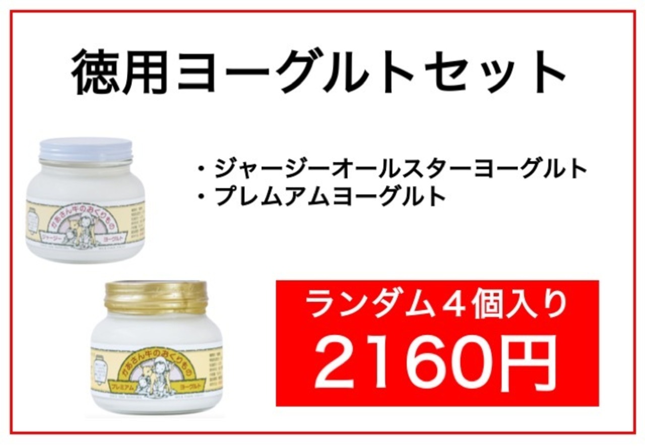 【50％以上お得！】3/29発送★徳用ヨーグルト4個入りセット