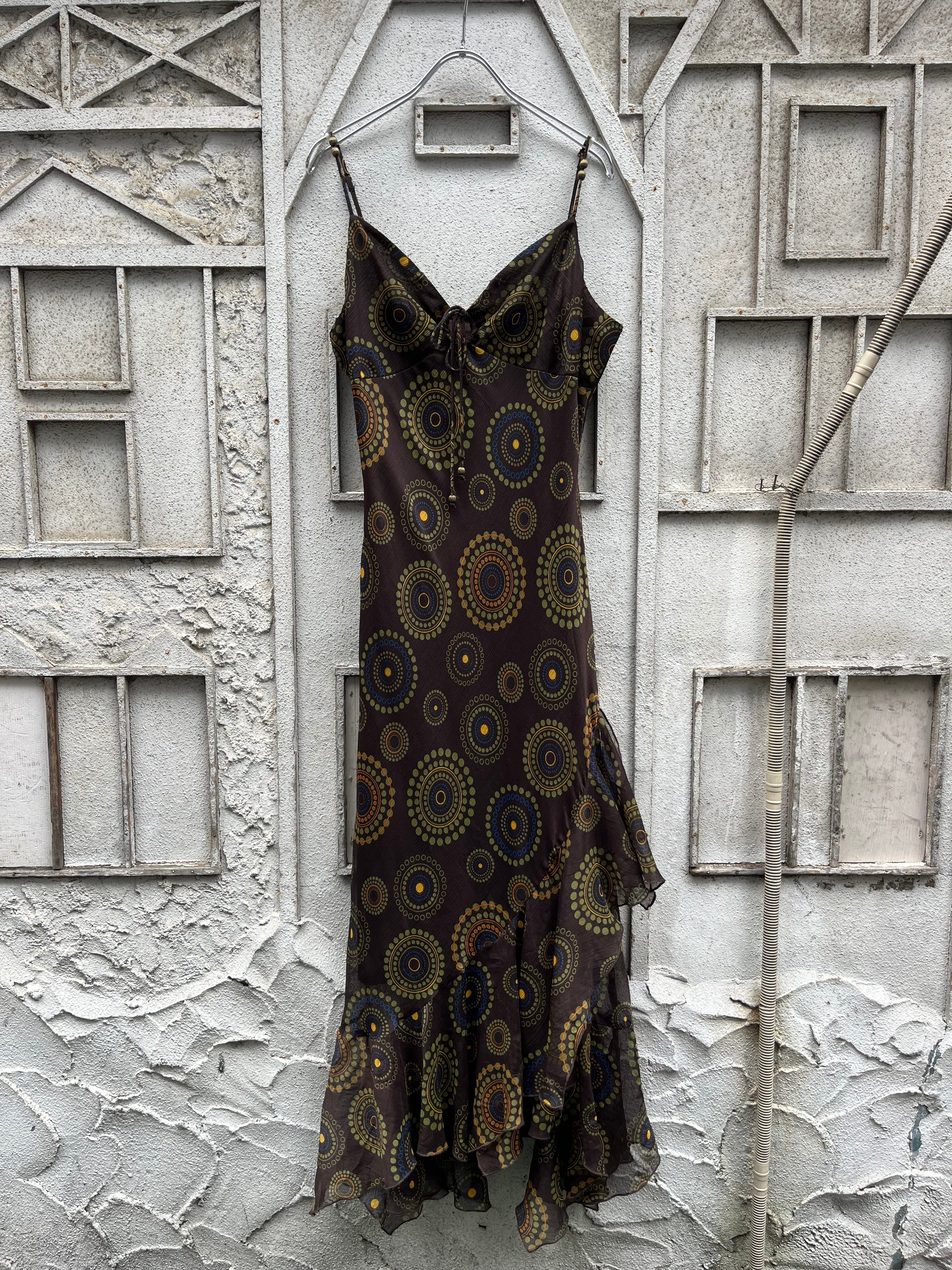 "Y2K" all-over pattern camisole dress