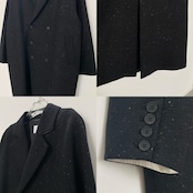 【受注予約:11月上旬入荷予定】Color nep mixed tweed long CO/black