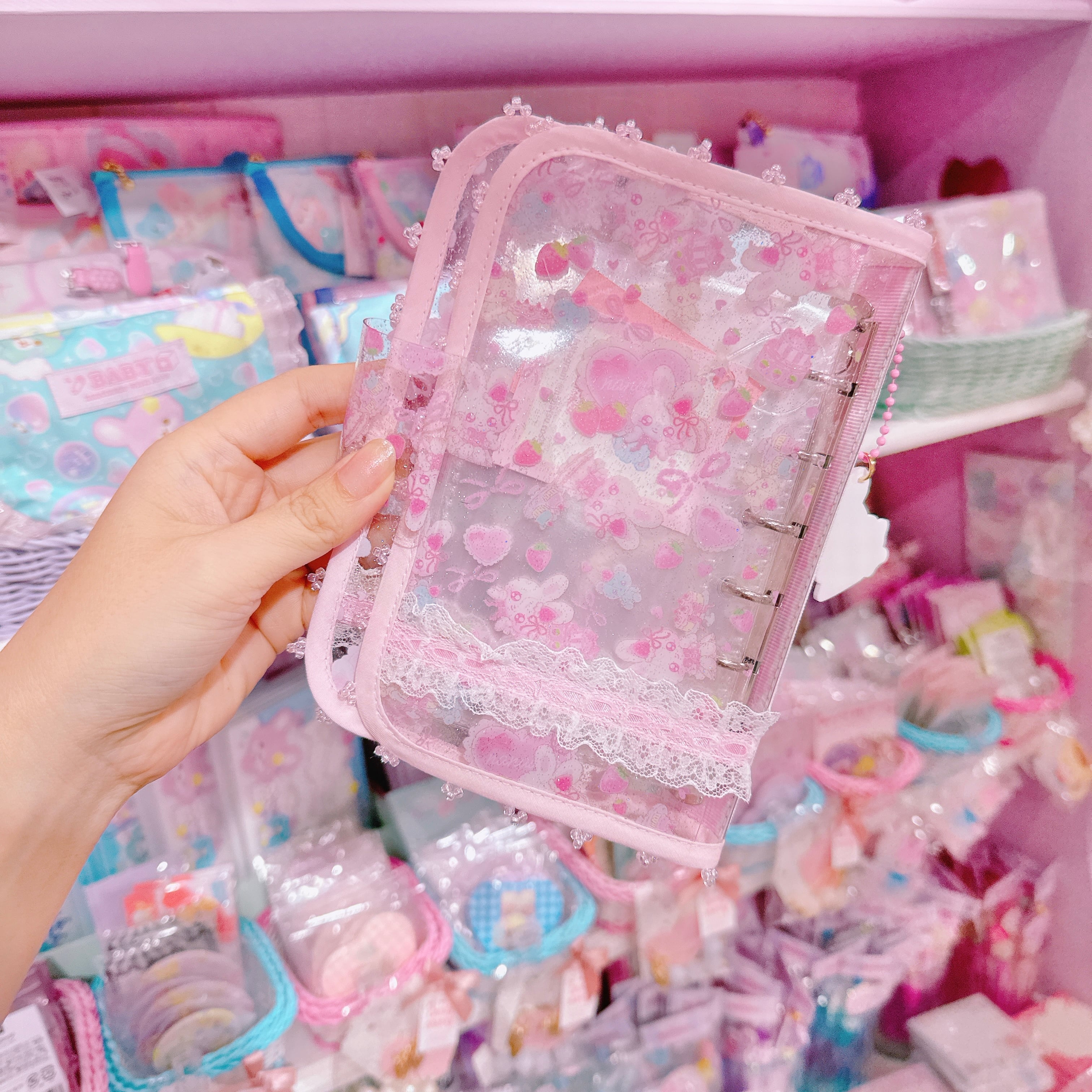 【E7】148-4ぬいぐるみ付き６穴シール帳