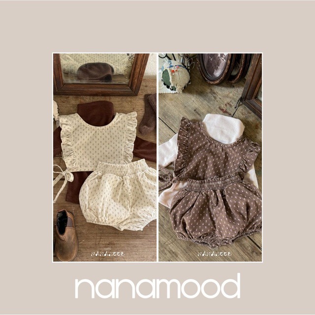 【取寄】banana j｜bebe flory frill set｜ベベフローリーフリルセット｜S-L｜baby｜25 winter