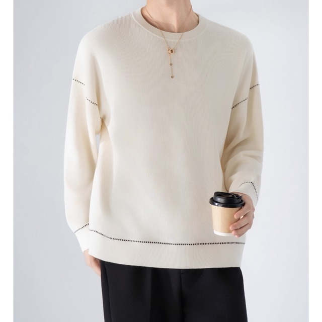 クルーネック プルオーバーニット af0407