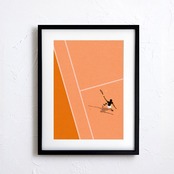 Clay Court Motion|スポーツアート テニスデザイン クレーコート ポスター モダン 北欧風 絵画 A3ポスター
