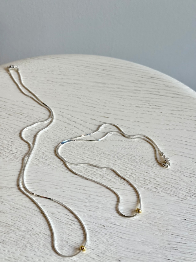 Valentine/ Square Chain Neck Lace silver base