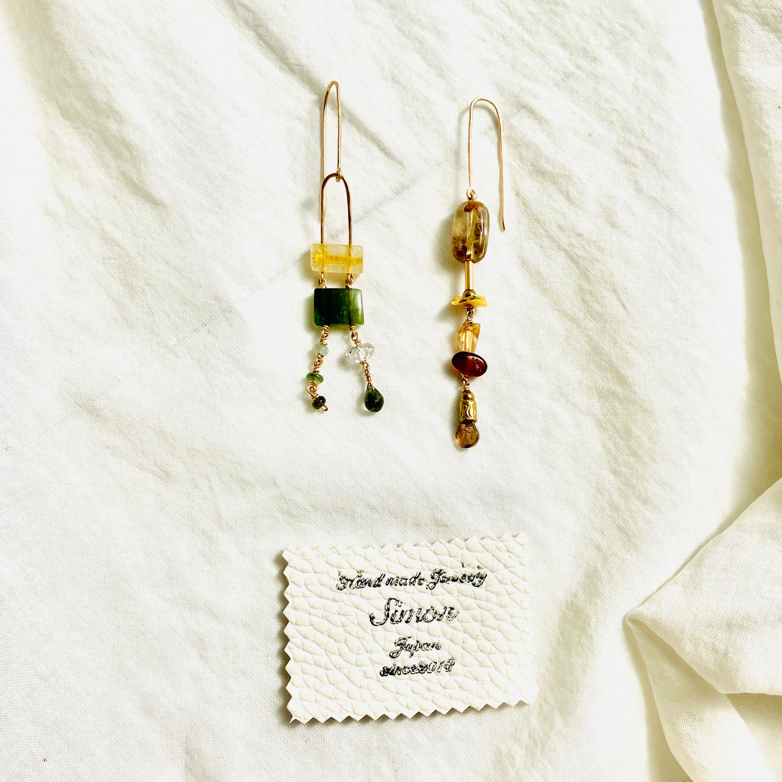 Sunny Thursday K14gロングフックピアス 1点もの | simon