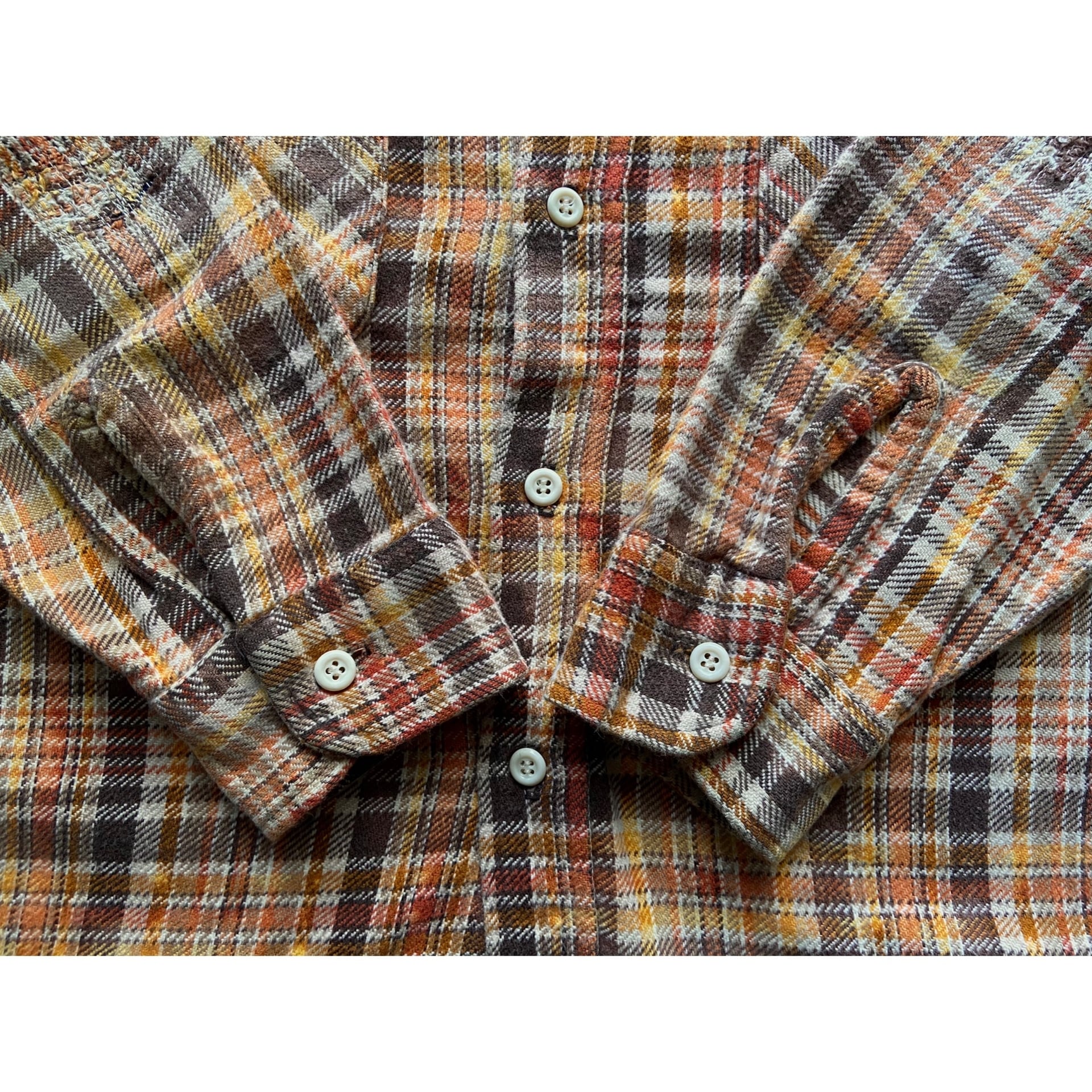 70s “BIG YANK” vintage l/s plaid heavy flannel shirt ビッグヤンク