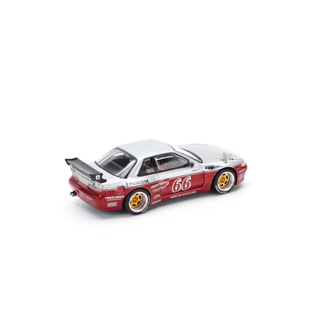 POP RACE 1/64 PANDEM SILVIA S13 - MOONTECH RED パンデムシルビアS13
