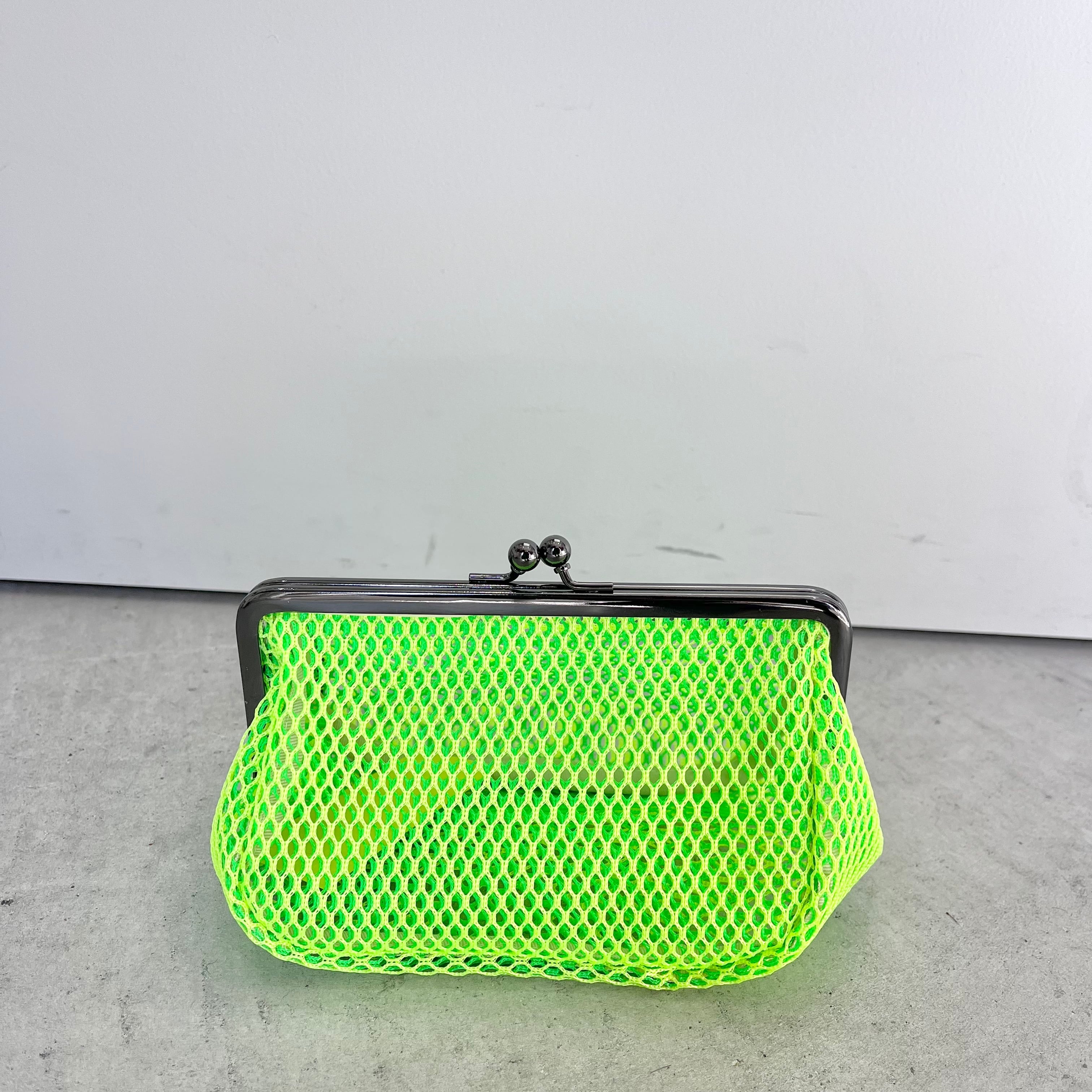 pisteviiva / MESH gamaguchi 【neonyellow×neongreen】